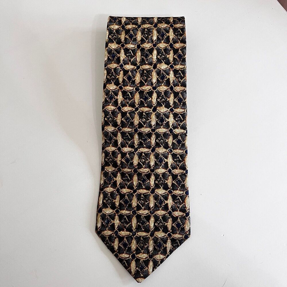 Ermenegildo Zegna 100% Silk Tie Made in Italy Men's